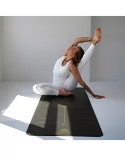 Коврик для йоги — Lotos Grey Gold, с уроками от Елены Маловой Коврик для йоги — Lotos Grey Gold, с уроками от Елены Маловой